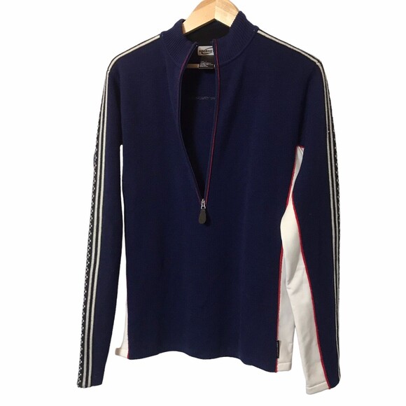 vintage obermeyer sweater mens Med 1/2 Zip Wool Blend - Picture 7 of 7